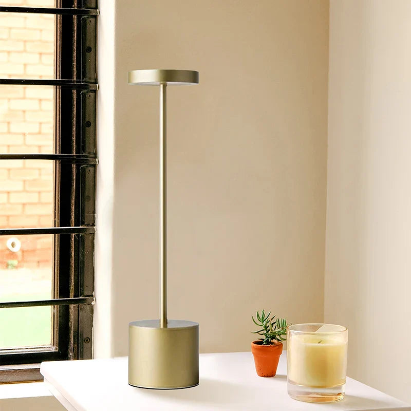 Rechargeable Aluminum LED Table Lamp with Touch Dimming