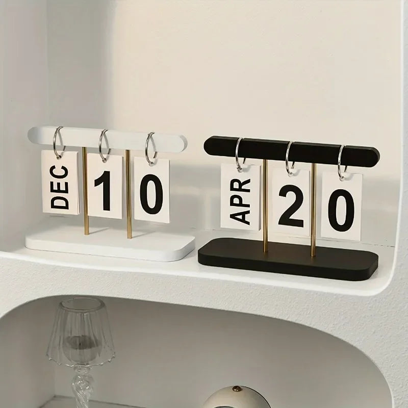 Modern Minimalist Flip Desk Calendar for Home Office Decor