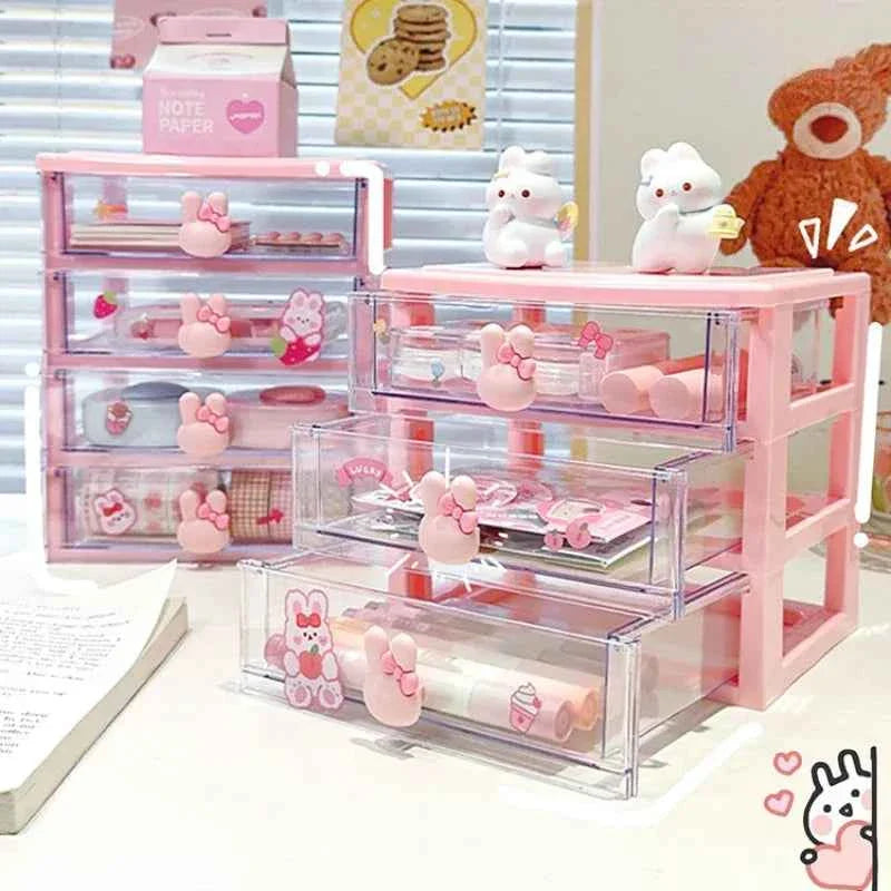 Desktop Storage Organizer Box with Drawer and Pen Holder