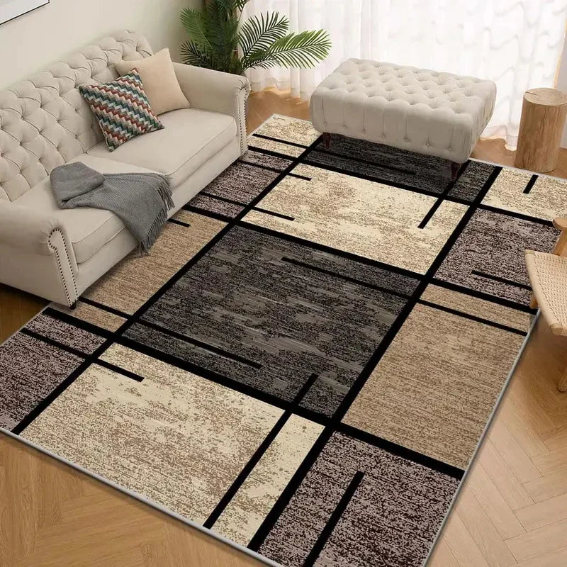 Geometric Area Rug for Modern Home Decor Comfort