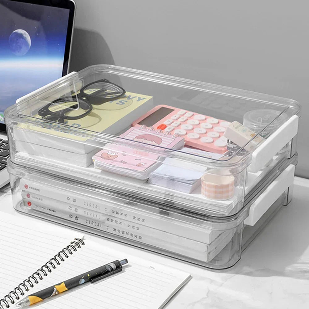 Acrylic Transparent A4 Desktop Document Storage Organizer Box
