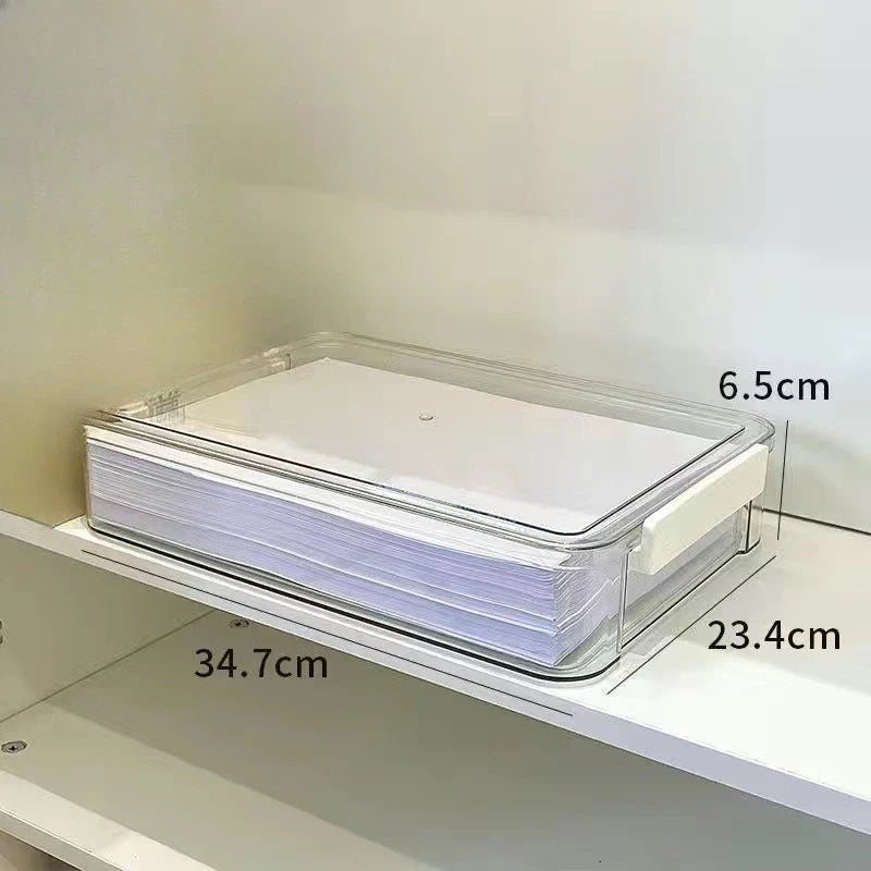Acrylic Transparent A4 Desktop Document Storage Organizer Box