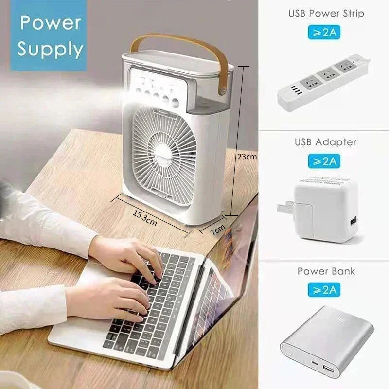 Portable Air Cooler Fan with Humidifier for Home