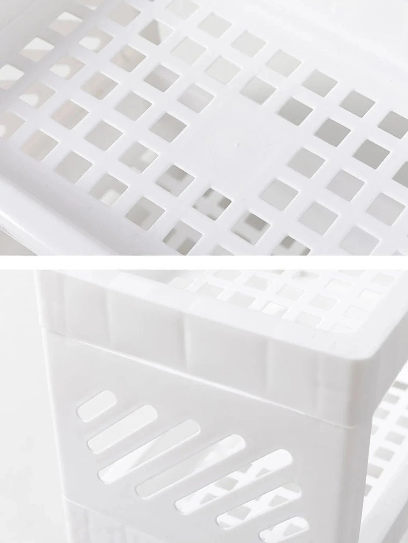 Double Layer Desktop Storage Rack White Organizer