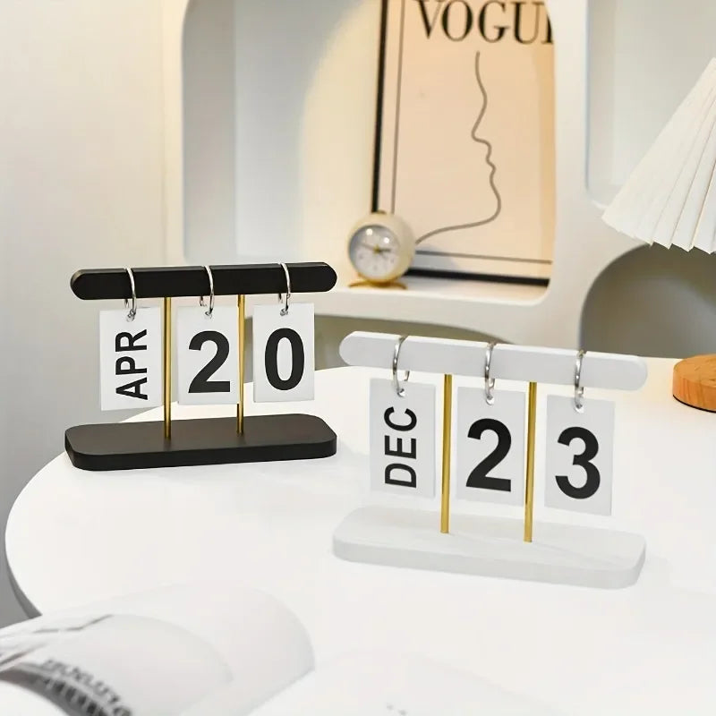 Modern Minimalist Flip Desk Calendar for Home Office Decor
