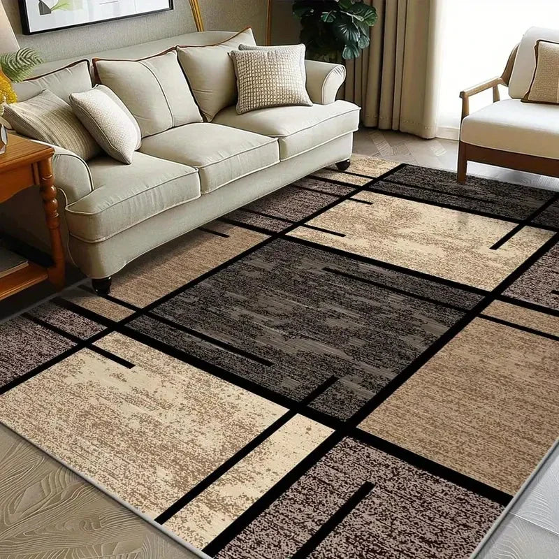 Geometric Area Rug for Modern Home Decor Comfort