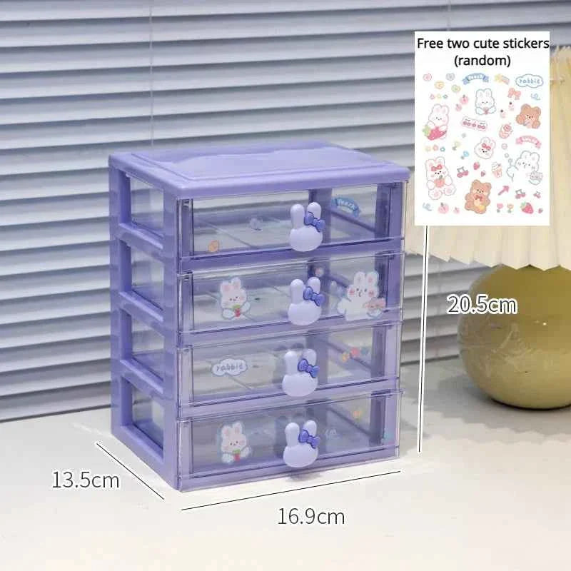 Desktop Storage Organizer Box with Drawer and Pen Holder