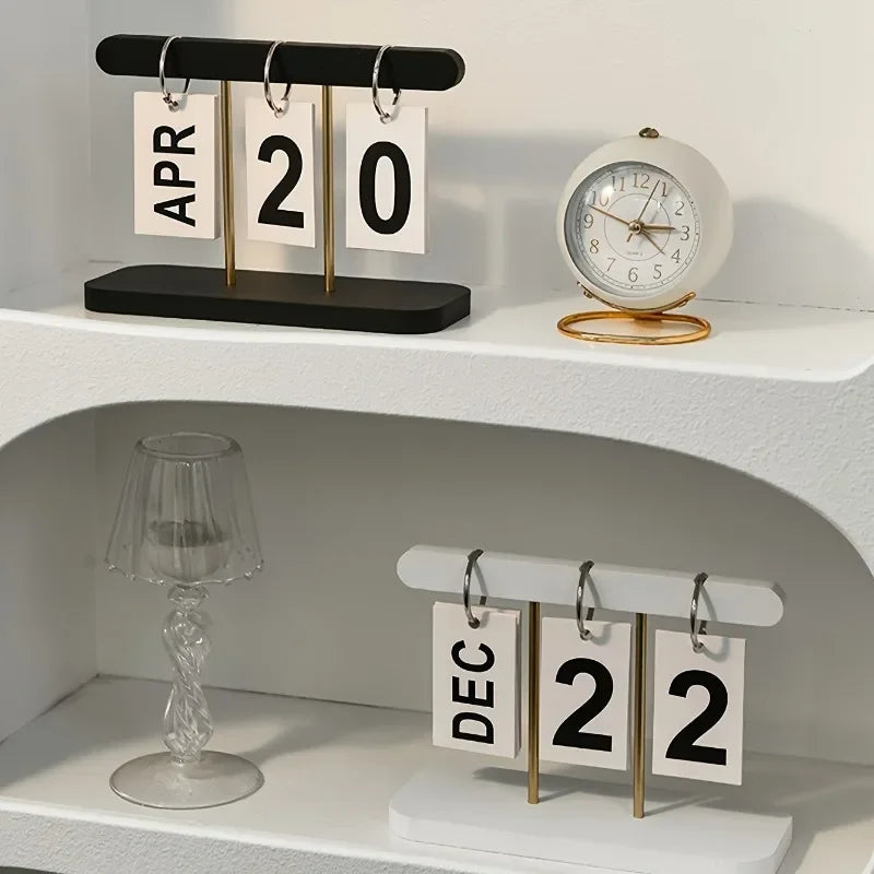 Modern Minimalist Flip Desk Calendar for Home Office Decor