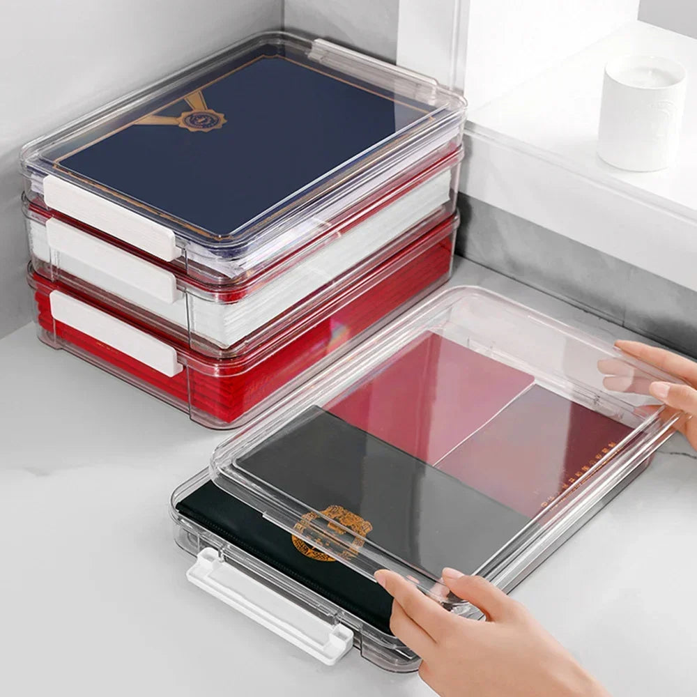 Acrylic Transparent A4 Desktop Document Storage Organizer Box