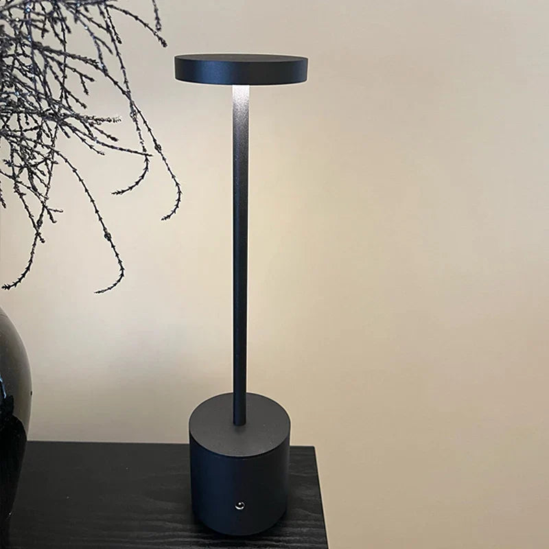 Rechargeable Aluminum LED Table Lamp with Touch Dimming