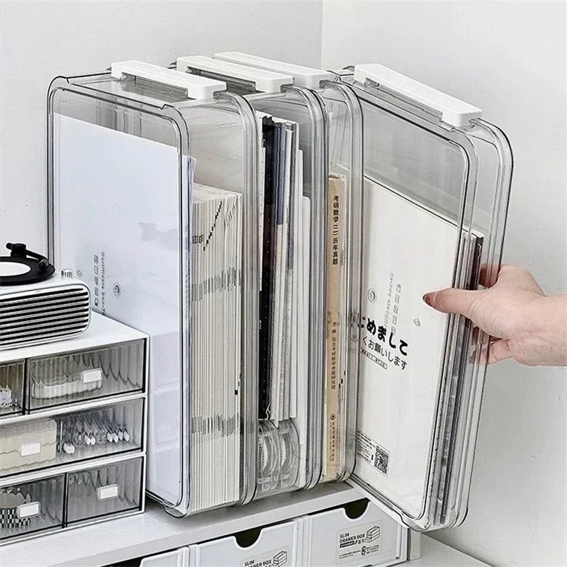 Acrylic Transparent A4 Desktop Document Storage Organizer Box