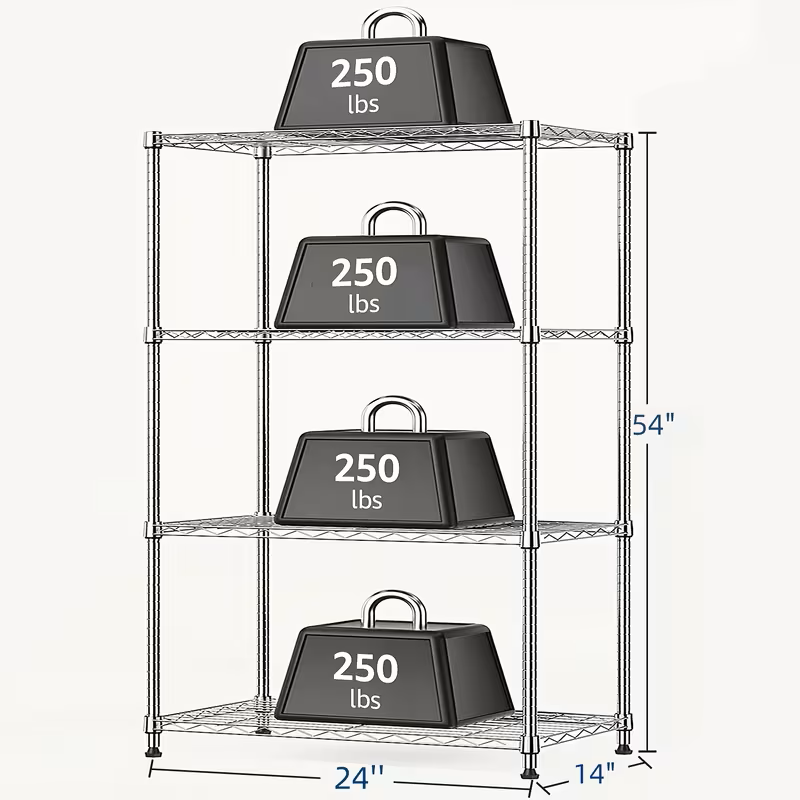Adjustable Multi-Tier Wire Storage Shelving Rack Organizer Unit