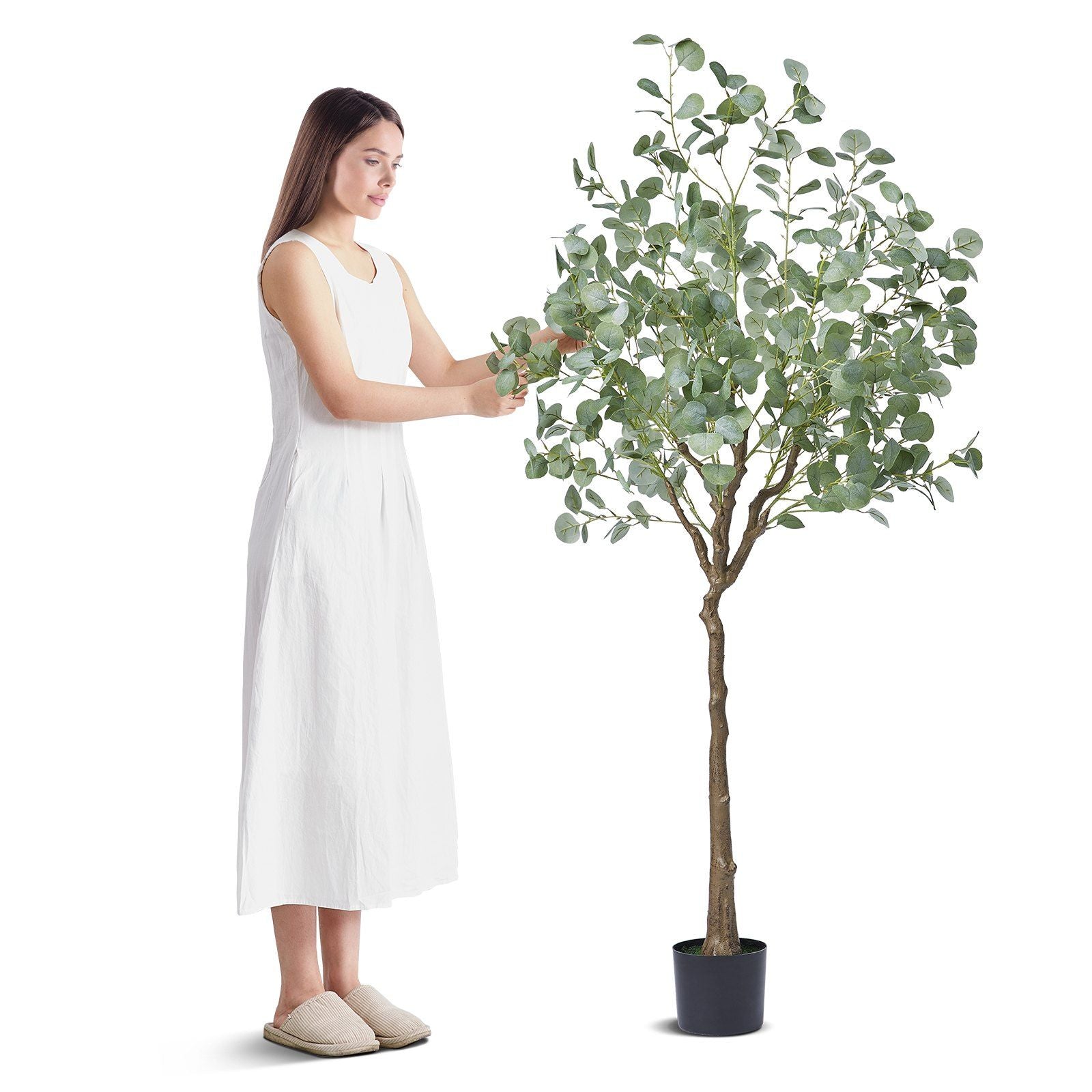 6FT Artificial Eucalyptus Tree for Home Office Indoor Decor