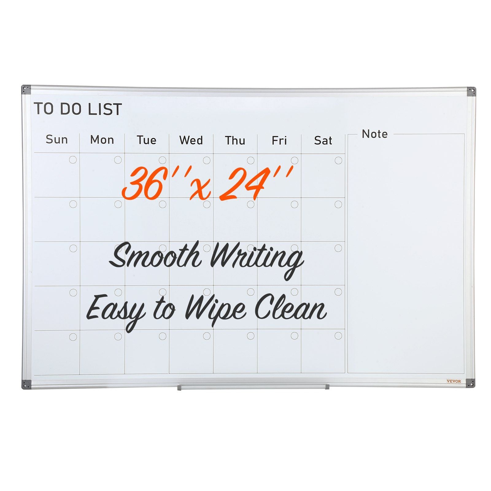 Magnetic Monthly Calendar Whiteboard with Markers and Tray