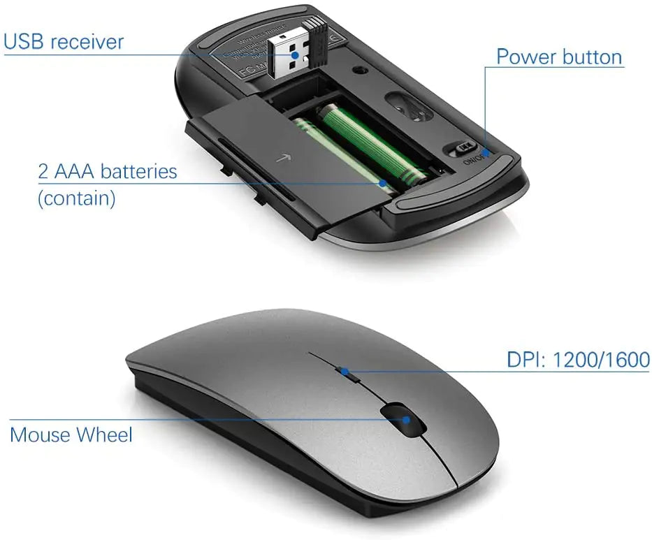 Wireless Keyboard and Ergonomic Mouse Combo Set