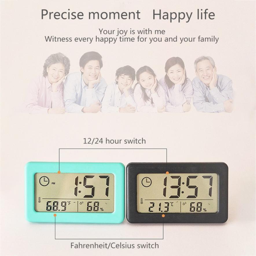 LED Digital Alarm Clock with Temperature Date Display