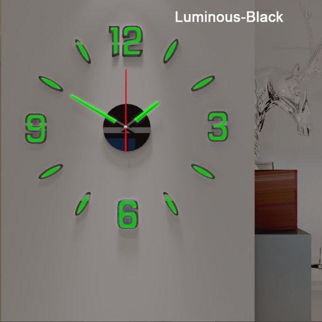 Modern Luminous Silent Wall Clock for Home Office Decor
