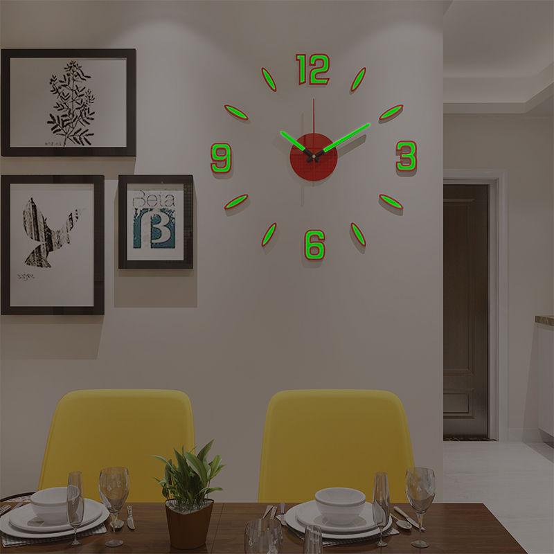 Modern Luminous Silent Wall Clock for Home Office Decor