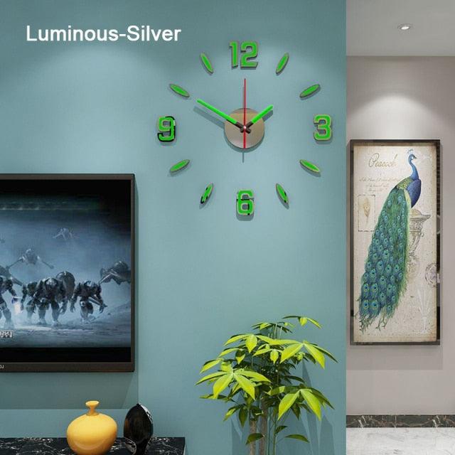 Modern Luminous Silent Wall Clock for Home Office Decor