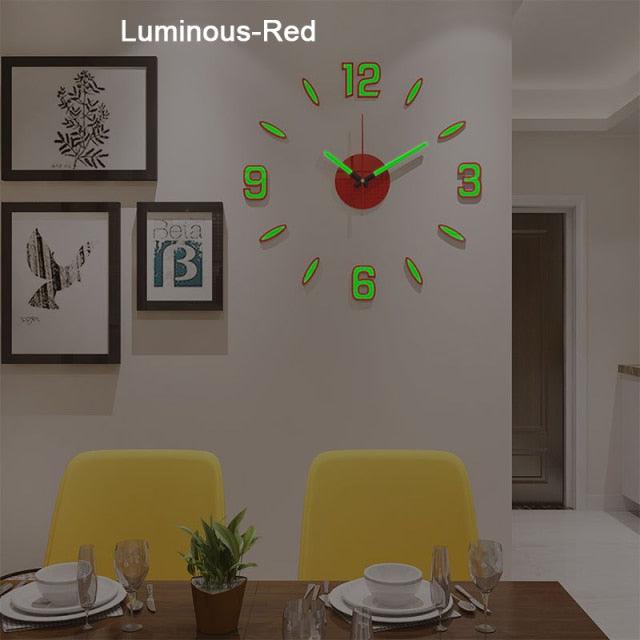 Modern Luminous Silent Wall Clock for Home Office Decor