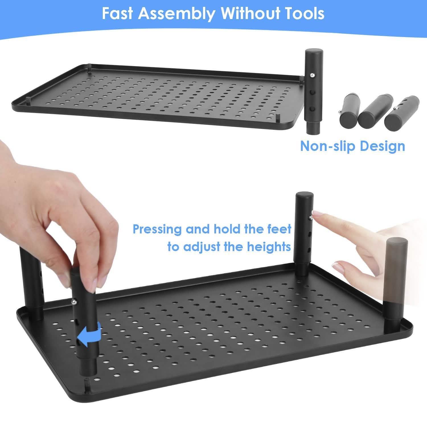 Adjustable Monitor Stand Riser Three Height Desk Organizer
