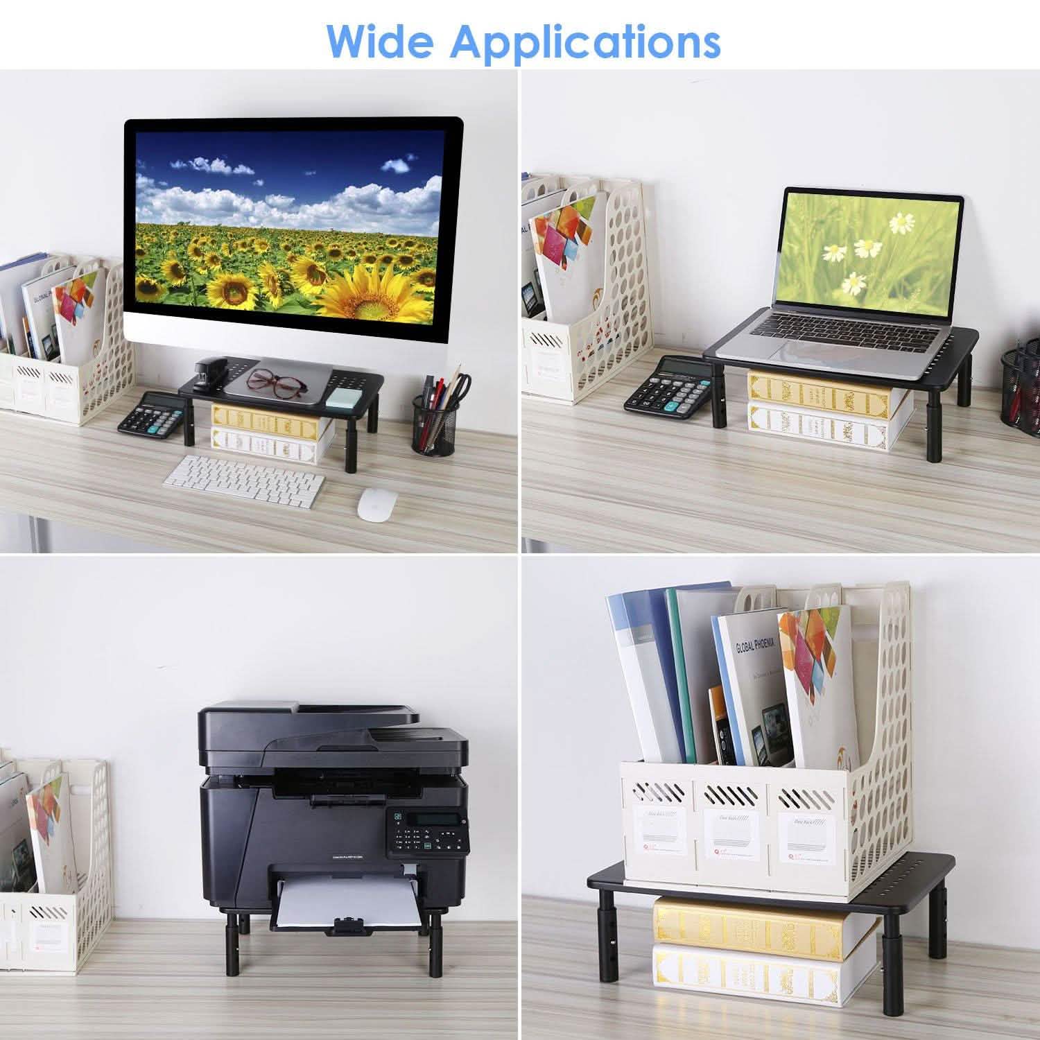 Adjustable Monitor Stand Riser Three Height Desk Organizer