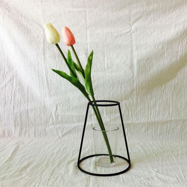 Nordic Metal Wall Vase Frame for Modern Home Decor