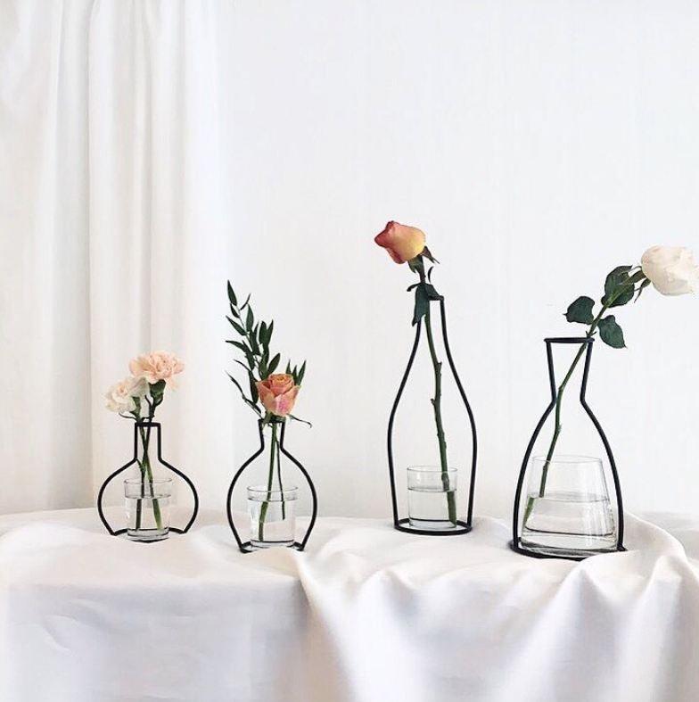 Nordic Metal Wall Vase Frame for Modern Home Decor