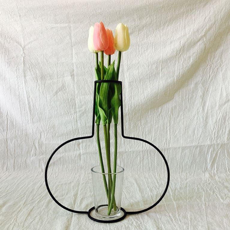 Nordic Metal Wall Vase Frame for Modern Home Decor