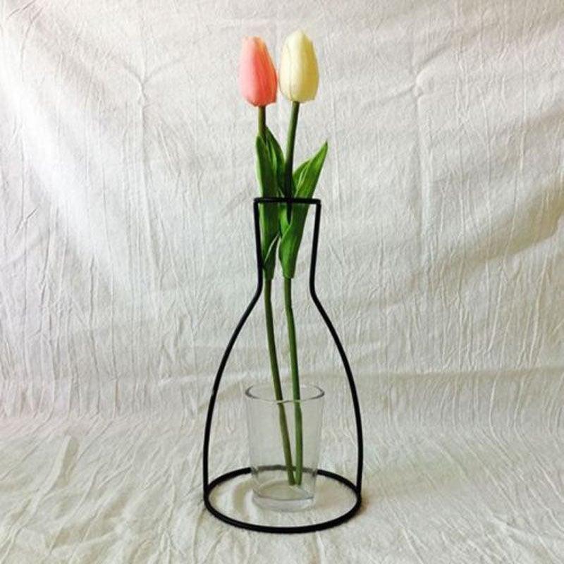 Nordic Metal Wall Vase Frame for Modern Home Decor