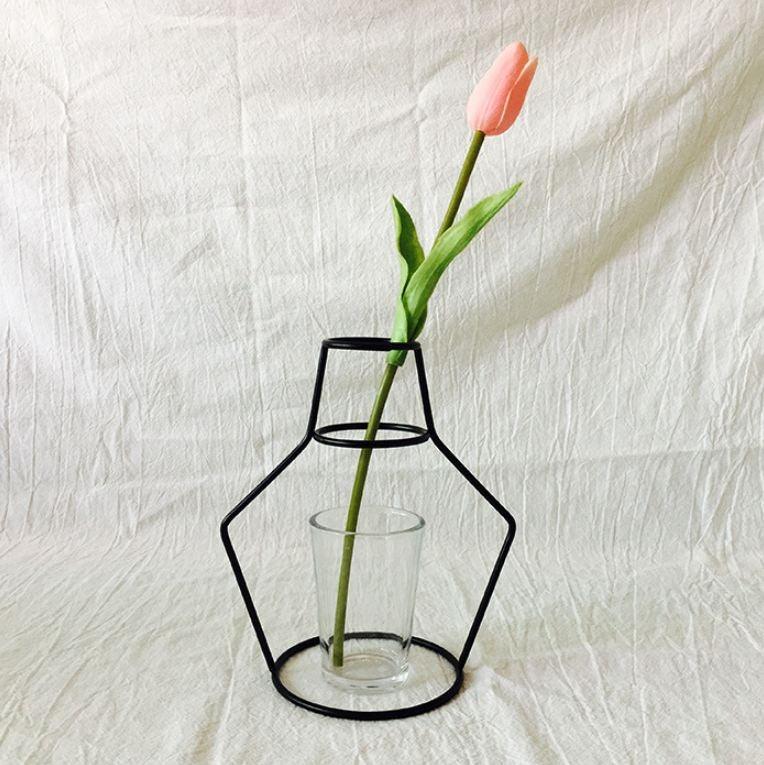 Nordic Metal Wall Vase Frame for Modern Home Decor