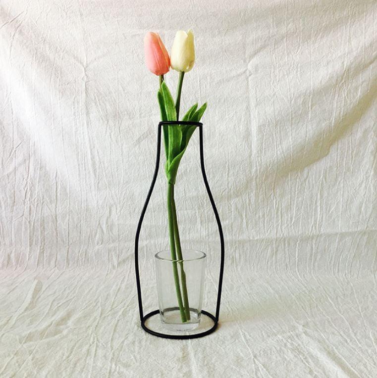 Nordic Metal Wall Vase Frame for Modern Home Decor