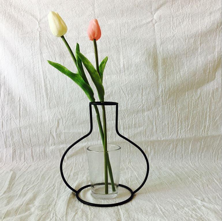 Nordic Metal Wall Vase Frame for Modern Home Decor