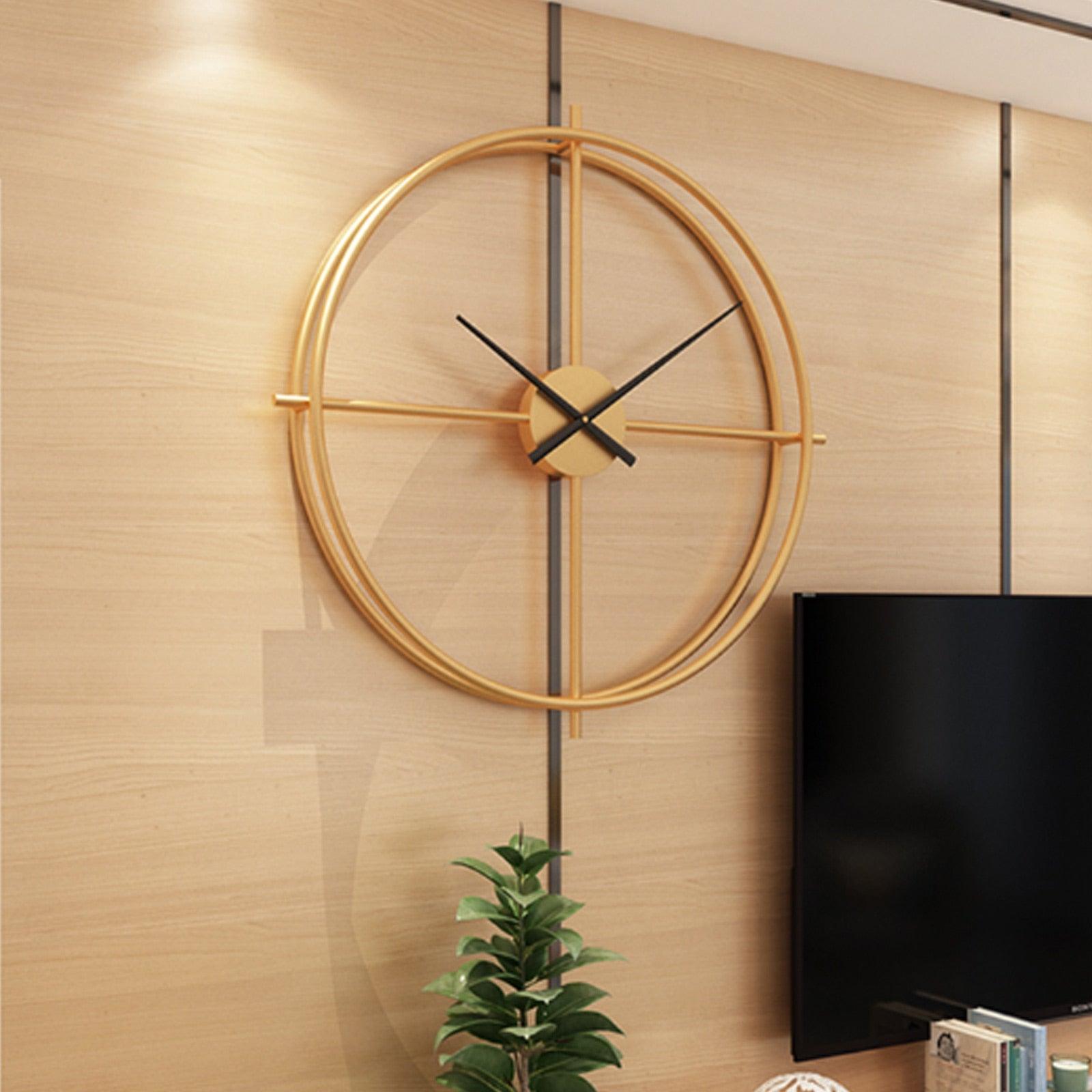 Vintage Metal Wall Clock for Modern Home Office Decor